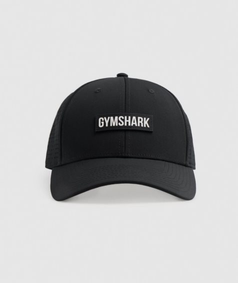 Gymshark Mesh Snapback Caps Black | NZ 3WMFEO